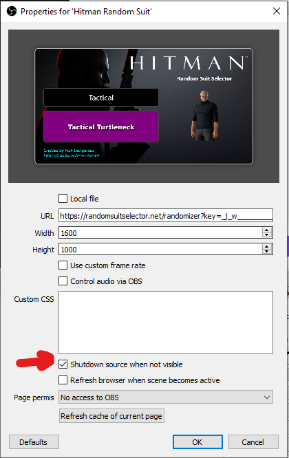 OBS Browser Source URL