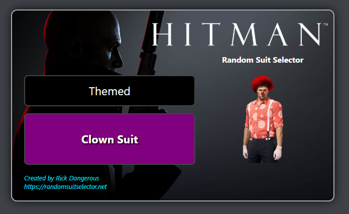 preview of the random suit selector